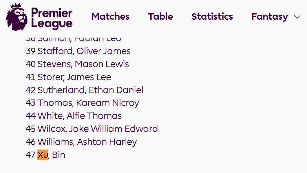 kaiyun-英超官网冬窗更新名单：徐彬出现在狼队U21球员阵容里